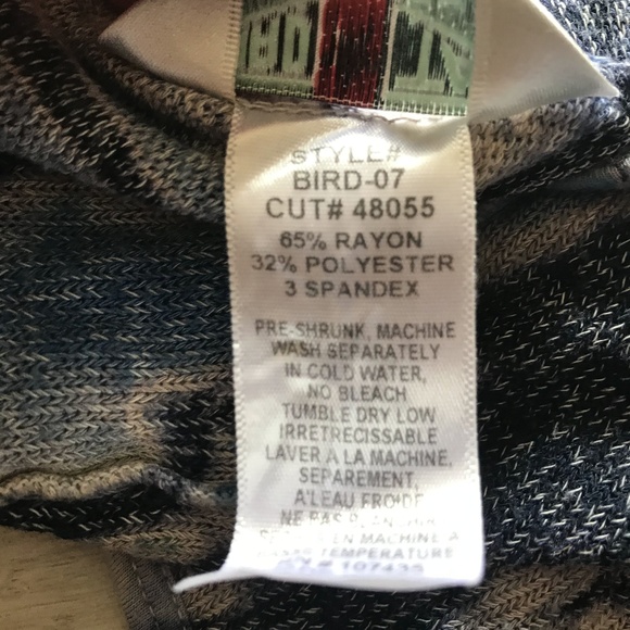 Hard Tail Tie Dye Split Back Long Sleeve Blue White sz Medium - Picture 4 of 7